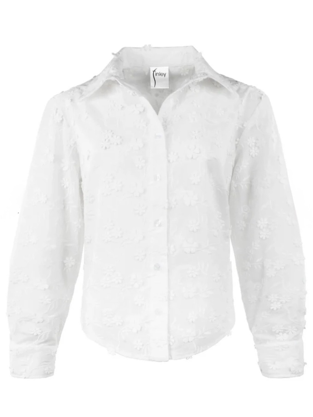 Finley Andie 3D Flowers Top-White-Size XL NWT-NOT TTS-see notes-Runs Small-M/L